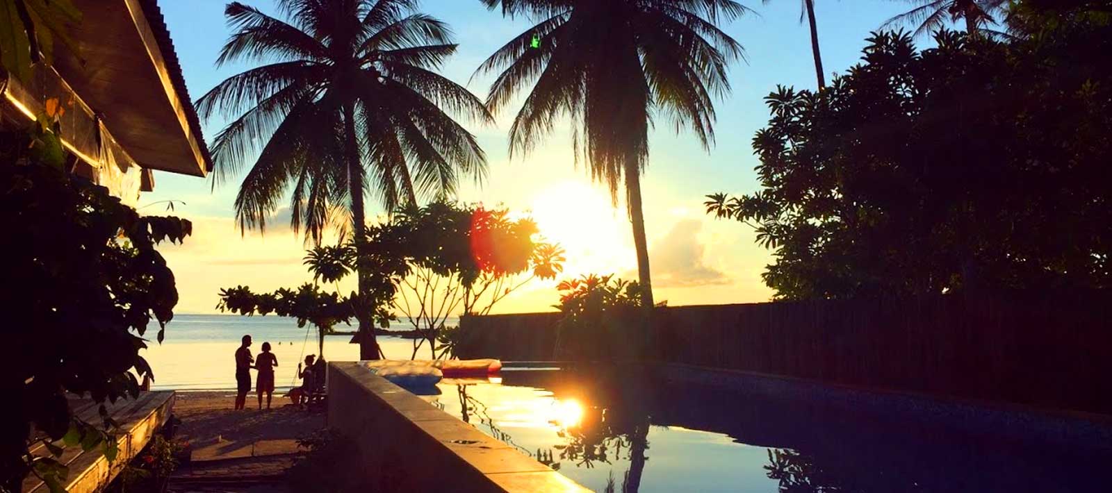 Benjamin's Hut Pool at Night